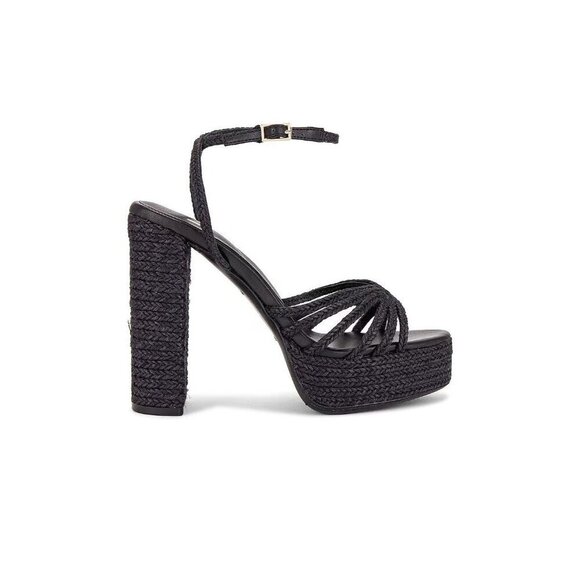 LPA Clarissa Jute Platforms in Black 6 With Box Womens High Heels - Picture 1 of 10